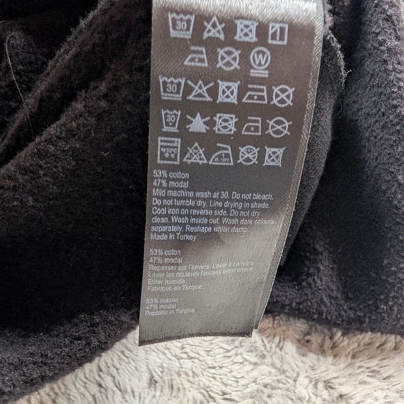 Allsaints Jacket Womens 6 Black Callie Jersey Cardigan Flowy Cozy Casual - Picture 8 of 8